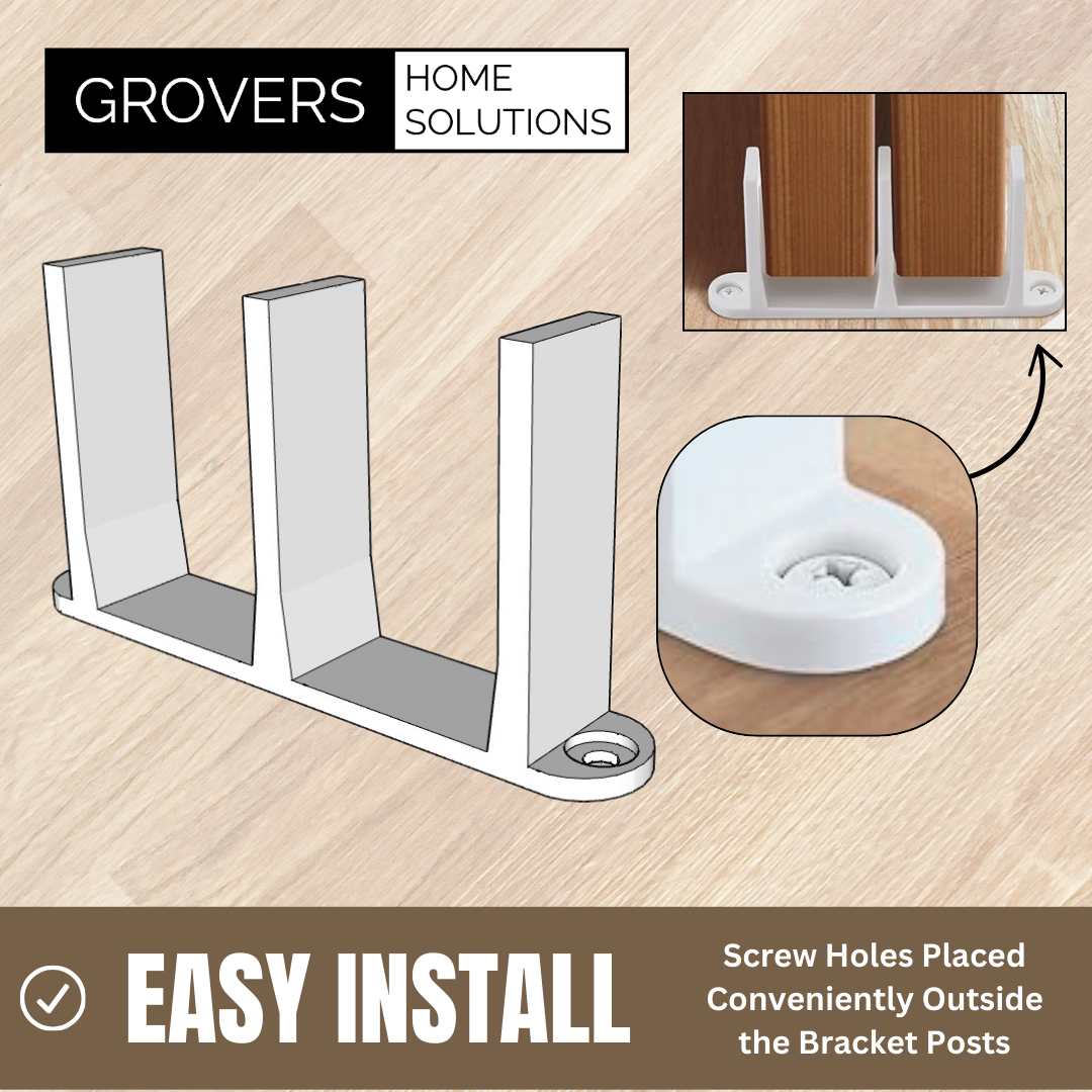 Sliding Closet Door Floor Guide Bracket | Universal Fit for 1-3/8" Width Doors
