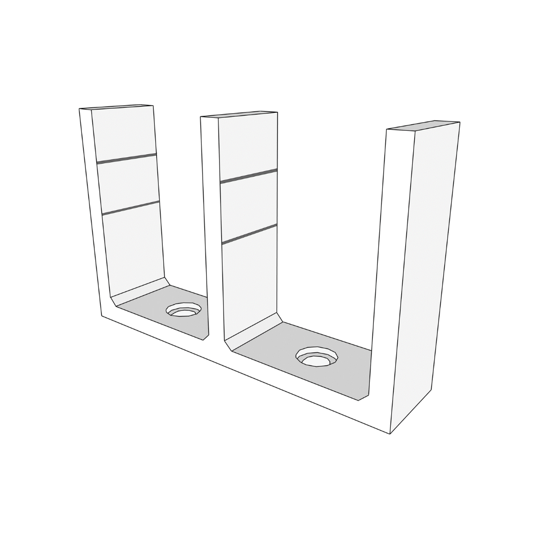 Universal Adjustable Height Sliding Closet Door Floor Guide Bracket - White
