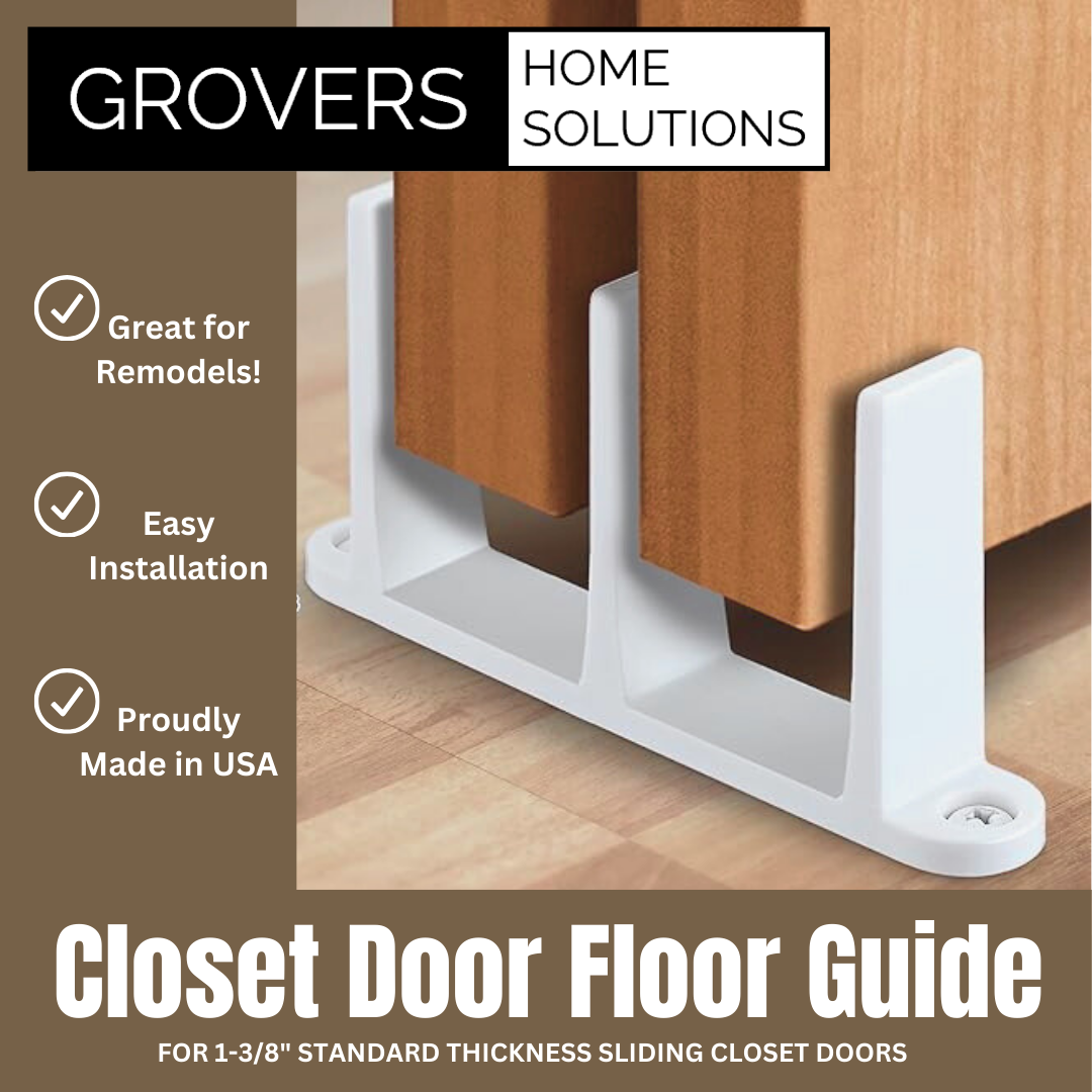Sliding Closet Door Floor Guide Bracket | Universal Fit for 1-3/8" Width Doors