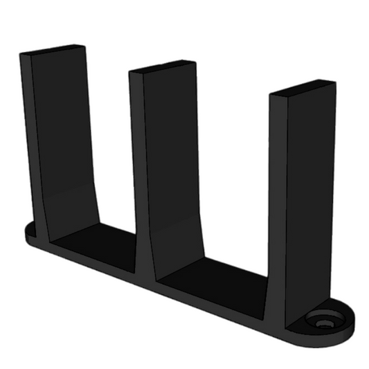 Universal Sliding Closet Door Floor Guide - Black